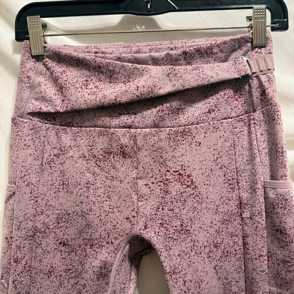 Gymshark Chalk Women's Mallow Purple Splatter Leggings Size S - Picture 6 of 13